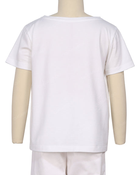 Relaxed Short Sleeve Boat Neck T-shirt