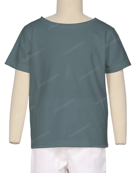 Relaxed Short Sleeve Boat Neck T-shirt