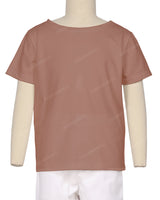 Relaxed Short Sleeve Boat Neck T-shirt