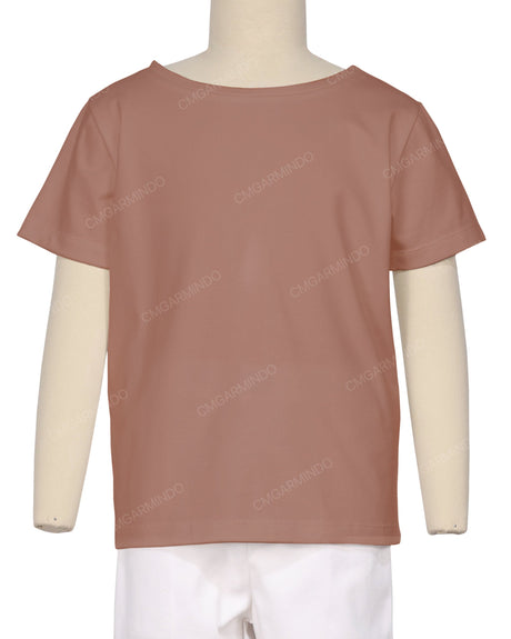 Relaxed Short Sleeve Boat Neck T-shirt