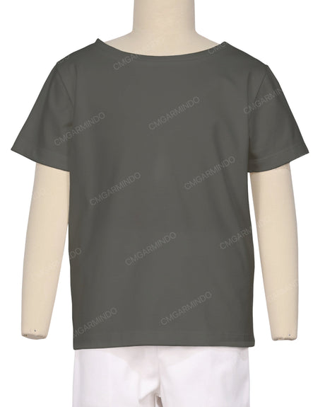 Relaxed Short Sleeve Boat Neck T-shirt
