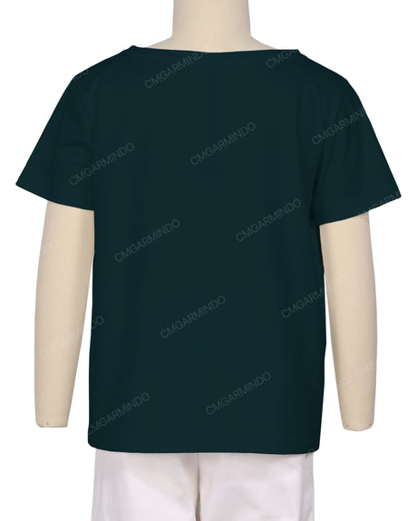 Relaxed Short Sleeve Boat Neck T-shirt
