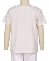 Relaxed Short Sleeve Boat Neck T-shirt