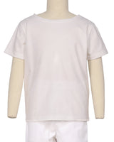 Relaxed Short Sleeve Boat Neck T-shirt