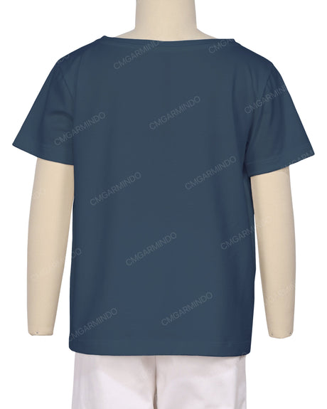 Relaxed Short Sleeve Boat Neck T-shirt