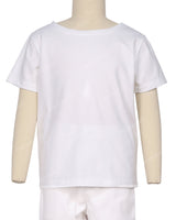Relaxed Short Sleeve Boat Neck T-shirt