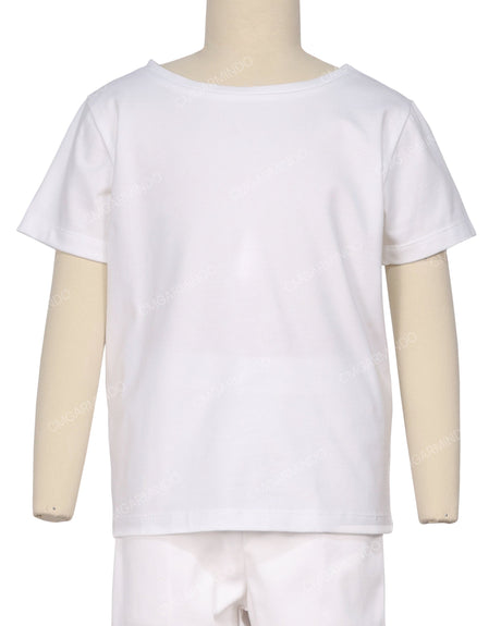 Relaxed Short Sleeve Boat Neck T-shirt