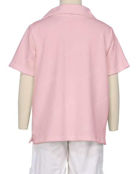 Oversized Short Sleeve Polo T-Shirt