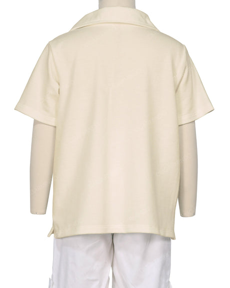 Oversized Short Sleeve Polo T-Shirt