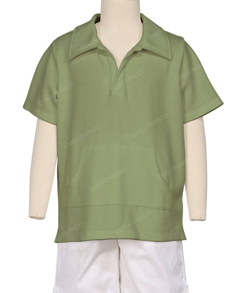 Oversized Short Sleeve Polo T-Shirt