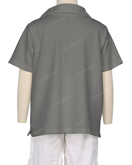 Oversized Short Sleeve Polo T-Shirt