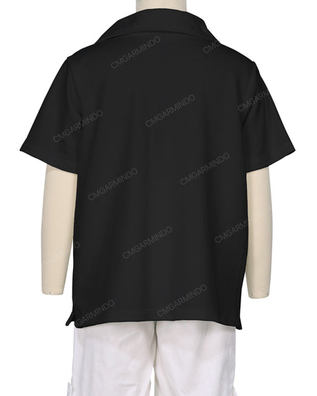 Oversized Short Sleeve Polo T-Shirt