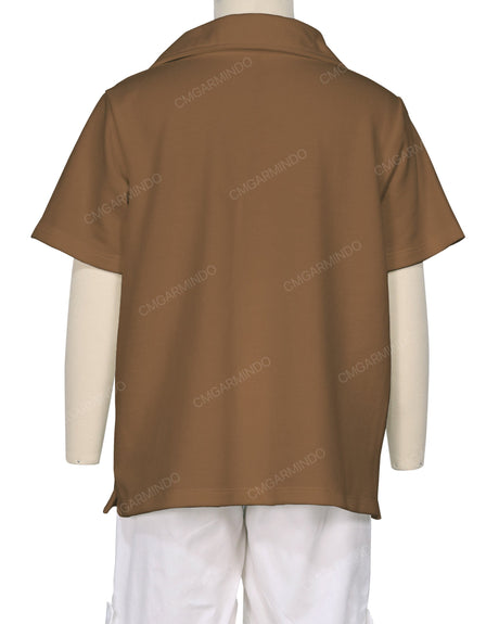 Oversized Short Sleeve Polo T-Shirt