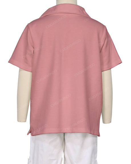 Oversized Short Sleeve Polo T-Shirt
