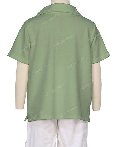 Oversized Short Sleeve Polo T-Shirt