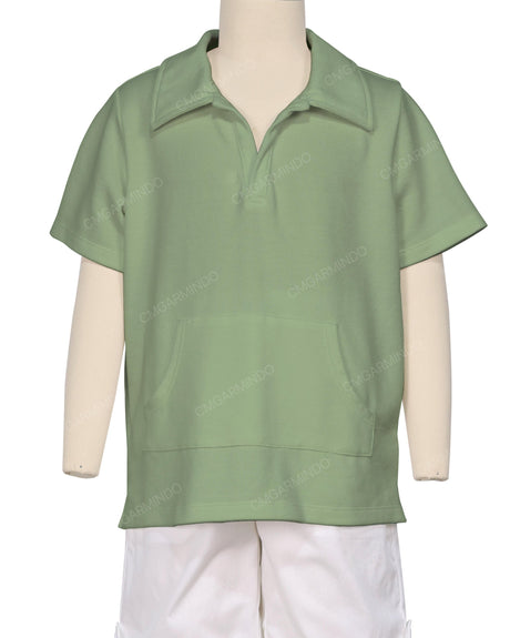 Oversized Short Sleeve Polo T-Shirt