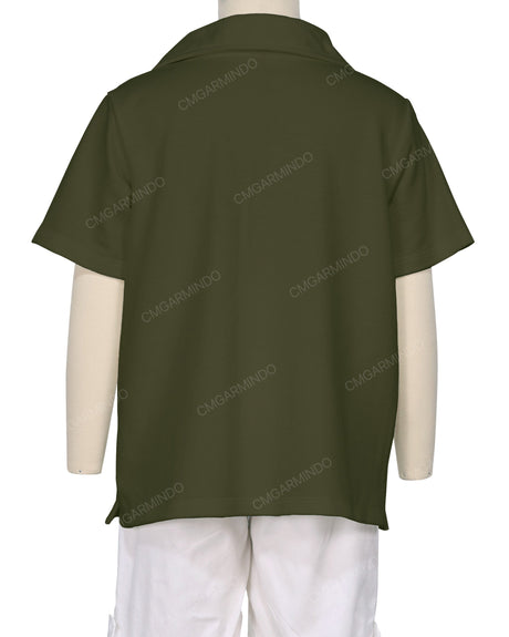 Oversized Short Sleeve Polo T-Shirt