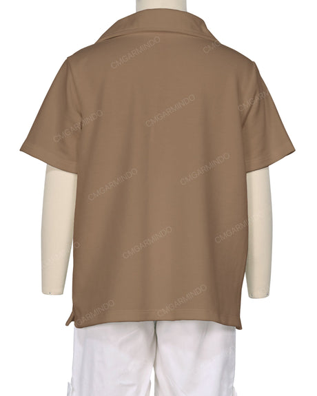 Oversized Short Sleeve Polo T-Shirt
