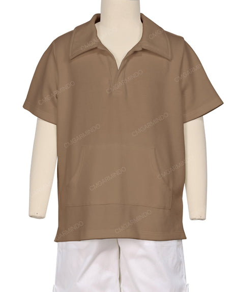 Oversized Short Sleeve Polo T-Shirt