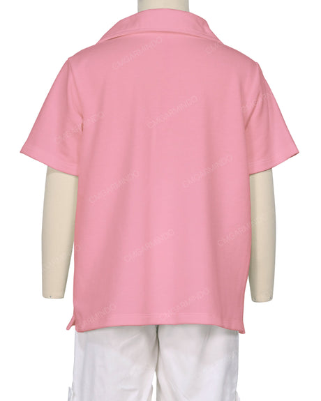 Oversized Short Sleeve Polo T-Shirt
