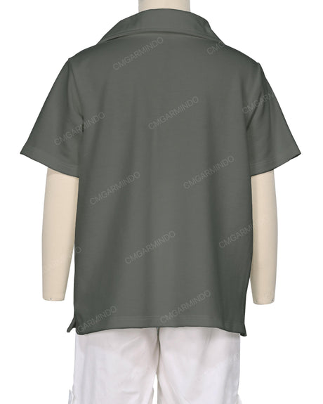 Oversized Short Sleeve Polo T-Shirt