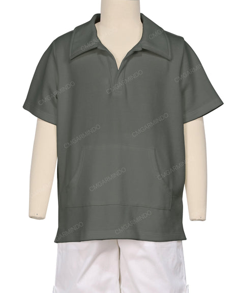 Oversized Short Sleeve Polo T-Shirt