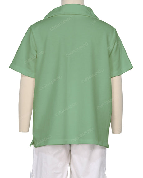 Oversized Short Sleeve Polo T-Shirt
