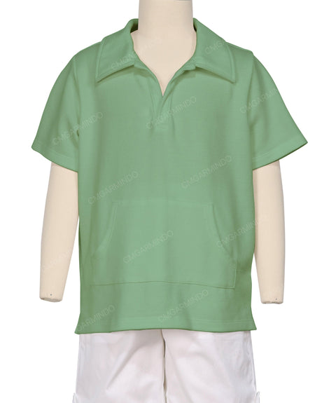Oversized Short Sleeve Polo T-Shirt
