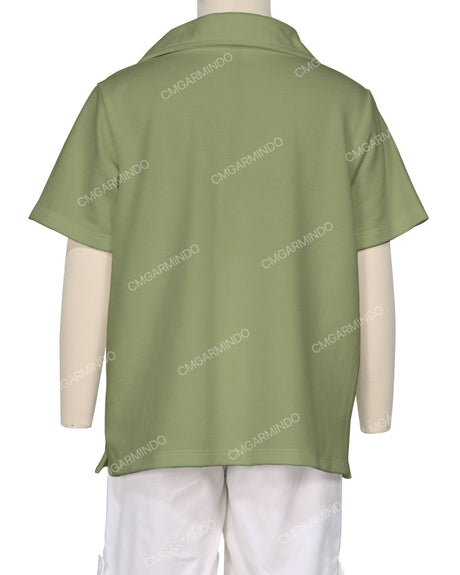 Oversized Short Sleeve Polo T-Shirt