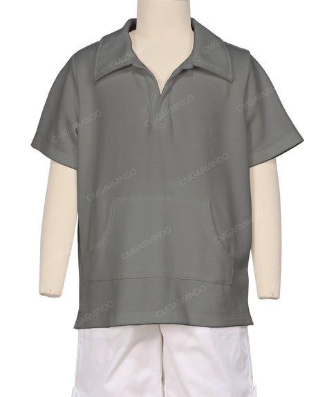 Oversized Short Sleeve Polo T-Shirt