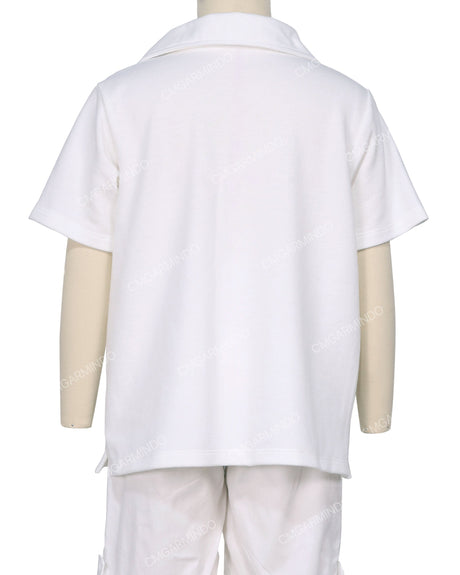 Oversized Short Sleeve Polo T-Shirt