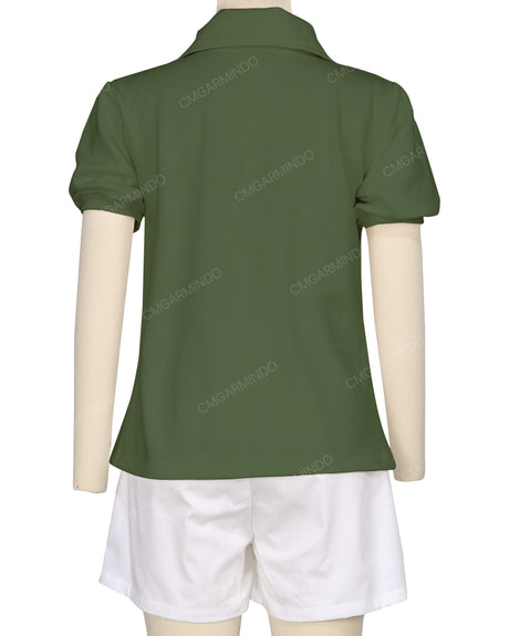 Puff Sleeve Polo