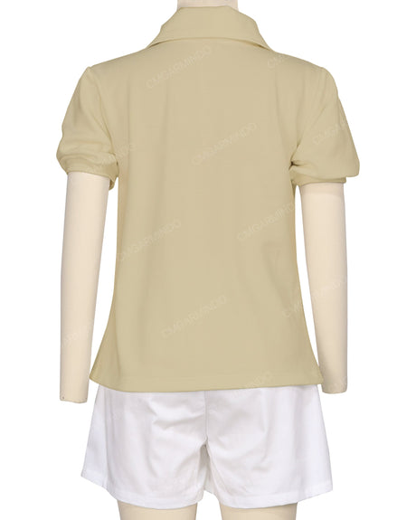 Puff Sleeve Polo