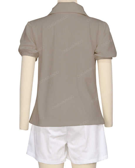 Puff Sleeve Polo