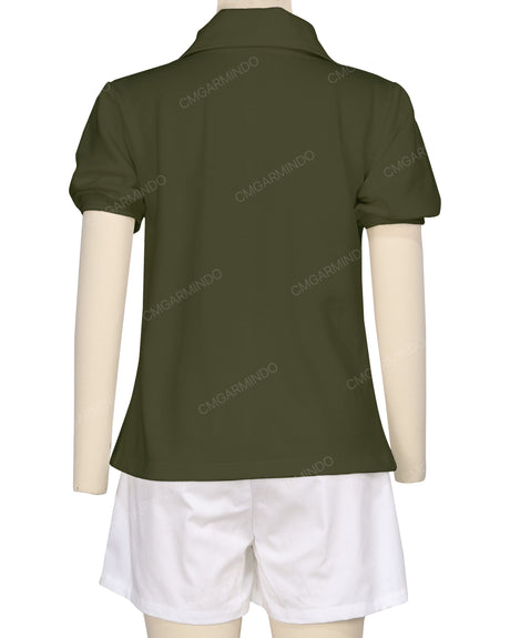 Puff Sleeve Polo