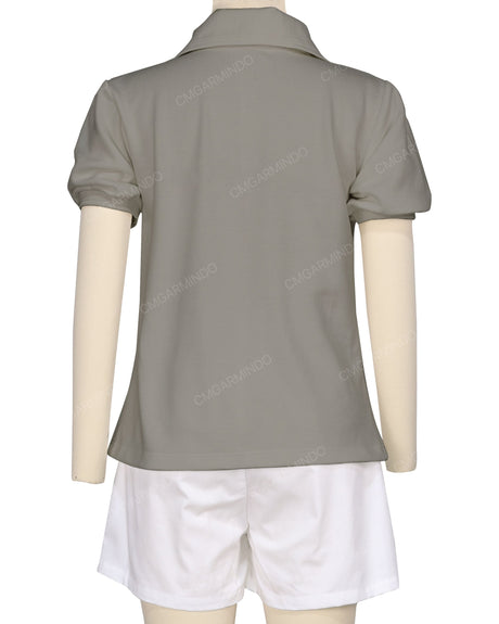 Puff Sleeve Polo