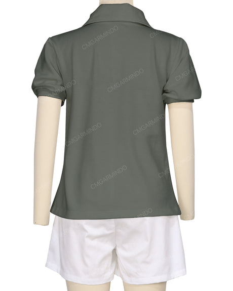 Puff Sleeve Polo