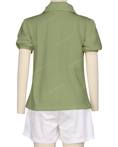 Puff Sleeve Polo