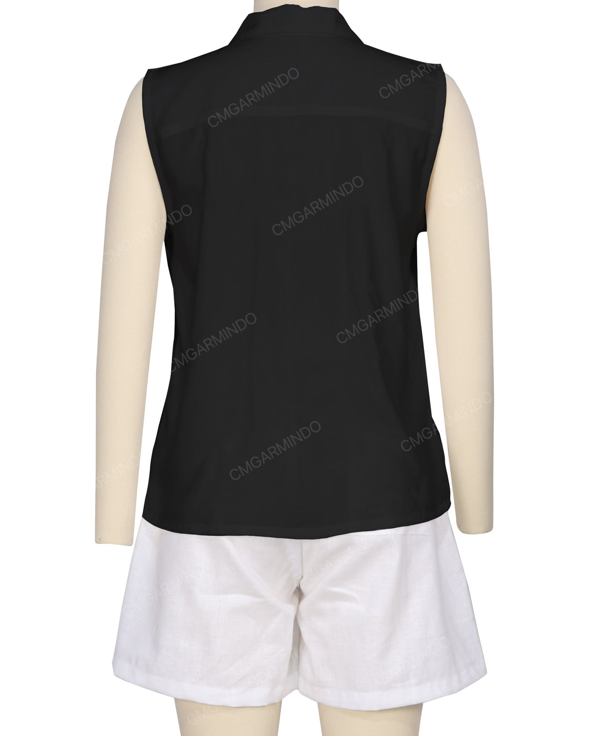 Sleeveless Button Up Shirt