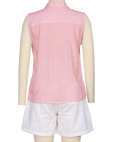 Sleeveless Button Up Shirt