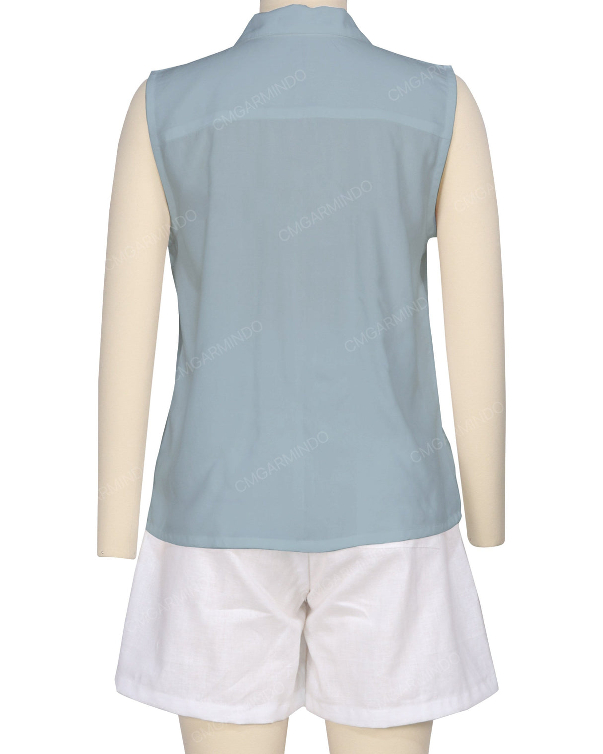 Sleeveless Button Up Shirt