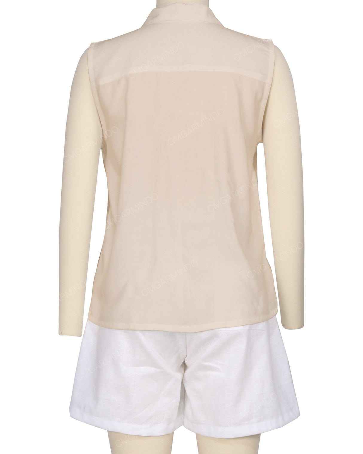 Sleeveless Button Up Shirt