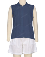 Sleeveless Button Up Shirt