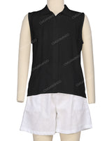 Sleeveless Button Up Shirt