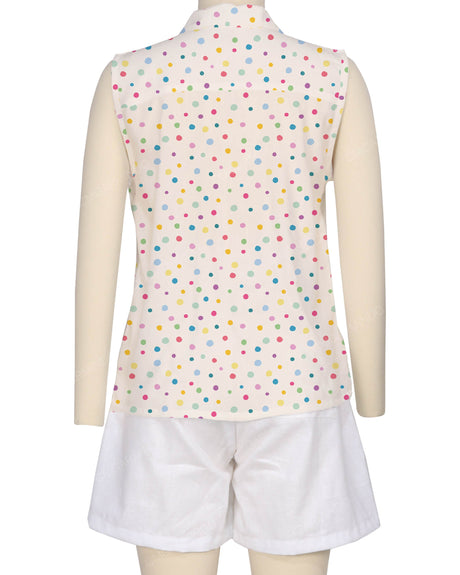 Sleeveless Button Up Shirt