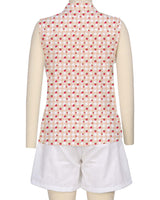 Sleeveless Button Up Shirt