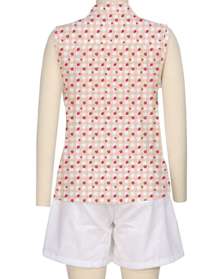 Sleeveless Button Up Shirt
