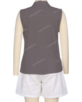 Sleeveless Button Up Shirt