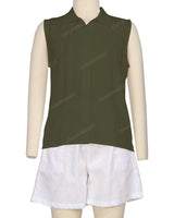 Sleeveless Button Up Shirt