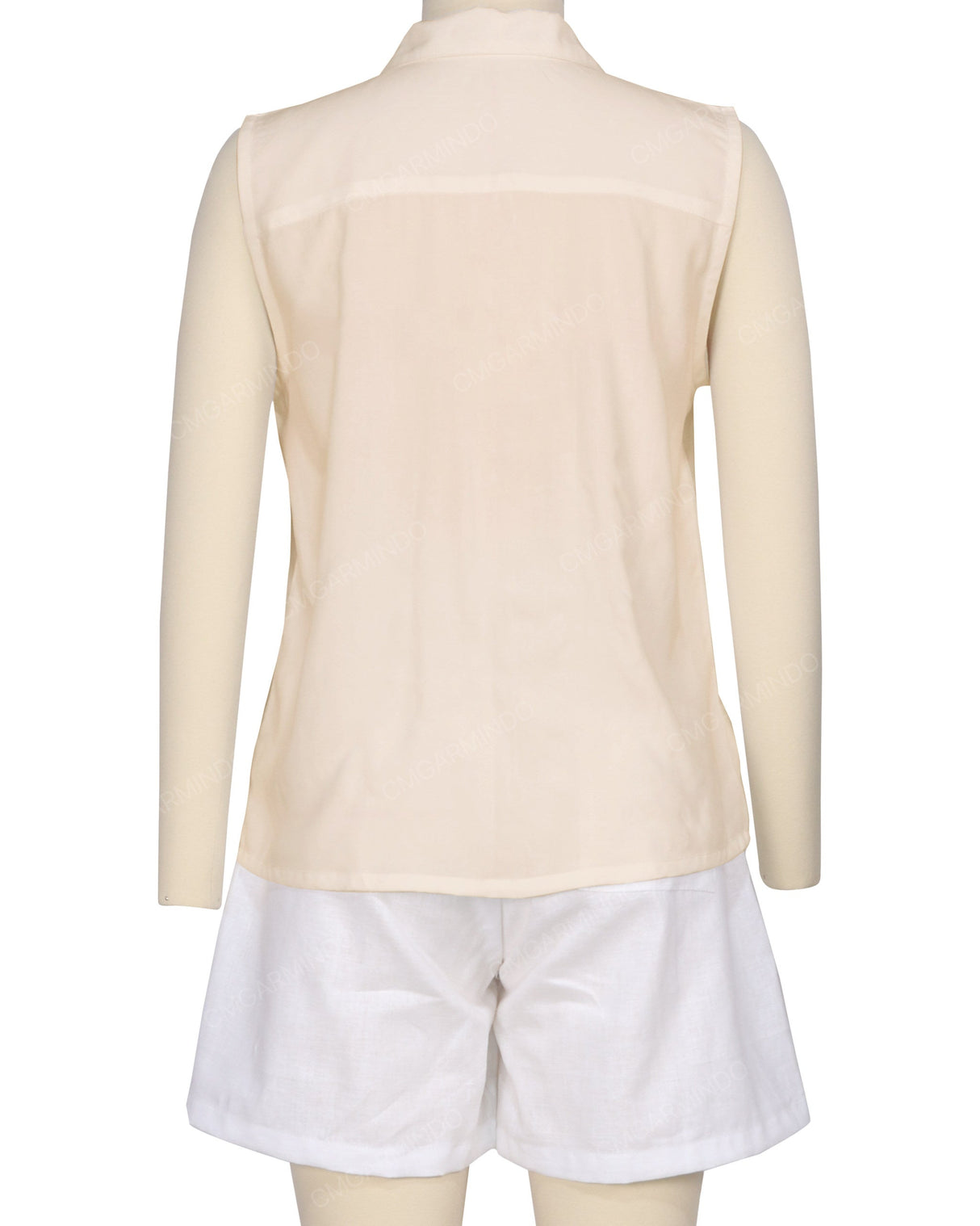 Sleeveless Button Up Shirt